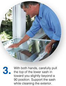 Clean Double-Hung Windows